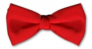 Polyester  Pre-Tied Bow Tie - Red